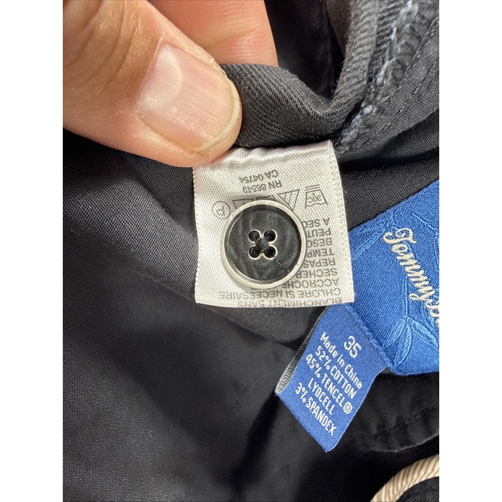 Tommy Bahama Shorts Mens 35x9 Chino Flat Front‎ Black Casual Beach Summer EUC - Picture 10 of 16